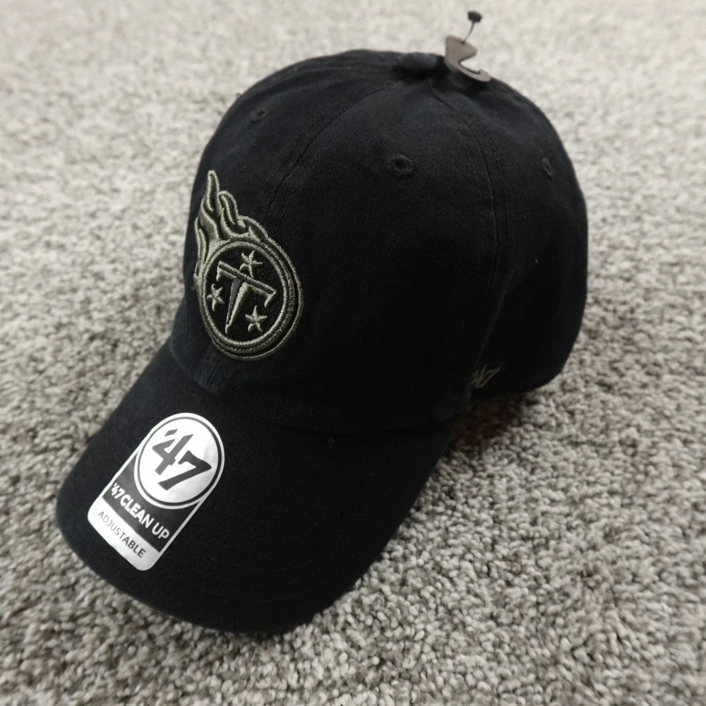 NEW Tennessee Titans Hat Cap Adjustable Strap Back Black NFL Football '47 Mens